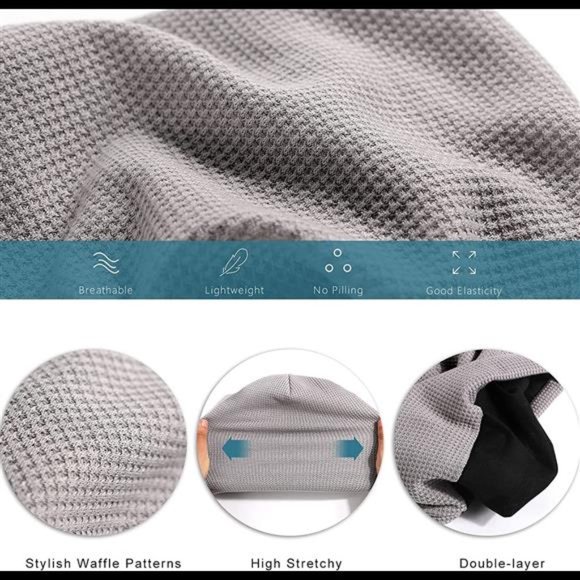 Lvaiz Womens Knitted Beanie Waffle Slouchy Skullcap for Men Stretchy Thin main image 6